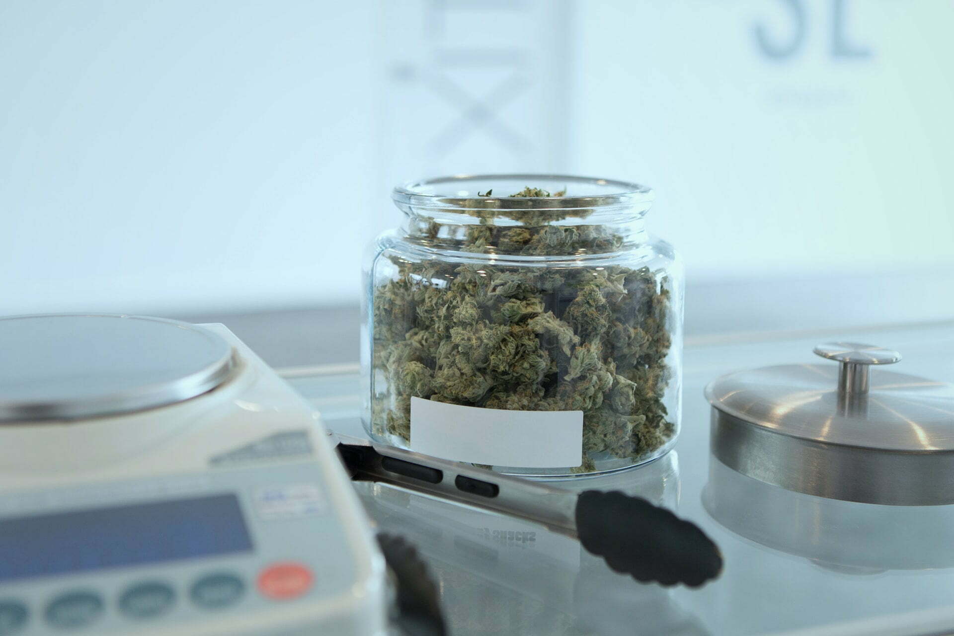a glass jar with a lid